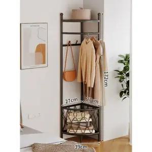 공간활용 모서리 B 3단행거 블랙 (WFHJLG1)