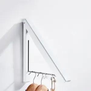 행거 화이트 공간활용 벽옷걸이 벽걸이 폴딩 접이식 (WFHJDYP)