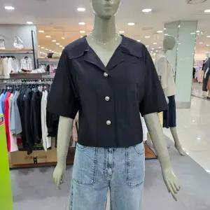 시슬리/애플아울렛/원터 카라 반팔 블라우스 SAWSE3431