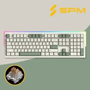 SPM 몽돌 키보드 PL108W 아라 풀배열 베이지 저소음 새벽축 택타일