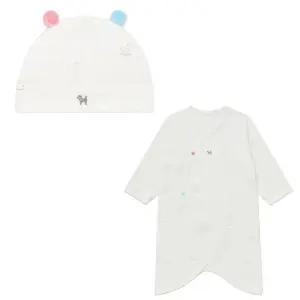 [블루독베이비]매직포니배내가운 모자선물세트(WH)45-A70-001-01_s