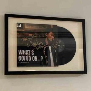 엘피 액자 맞춤 보관 디스플레이 커버 블랙 60 내경40 케이스 프레임 원목테 레코드 비닐