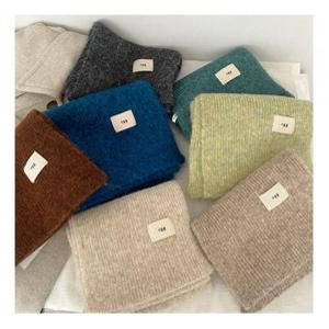 울 니트 인조캐시미어 비비드 무지 목도리 머플러 스카프 데일리 포인트 남녀공용 줄