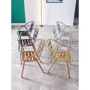야외 스테인리스 의자 스틸 금속가구 파티션 2개입 암체어 야외용의자 엔틱 산업 공원
