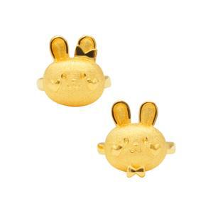 [아시아골드] 24k 리본 토끼 순금 돌반지 3.75g