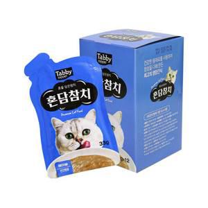 테비토퍼 혼담참치 헤어볼 33g 48개 파우치 고양이간식