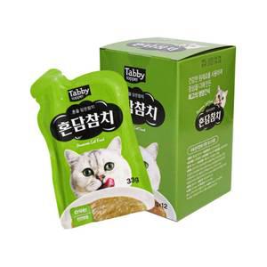 테비토퍼 혼담참치 타우린 33g 48개 파우치 고양이간식