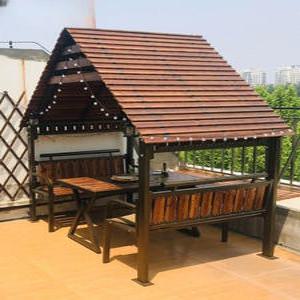 테이블 파고라세트 야외 주물 테라스파고라 간편형 정자