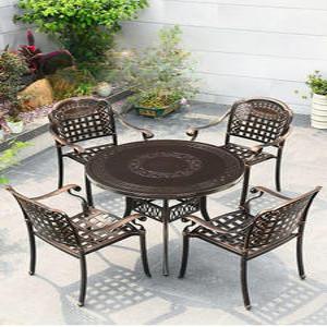 4인용 테이블의자세트 야외 베란다 대형 라트 테이블세트