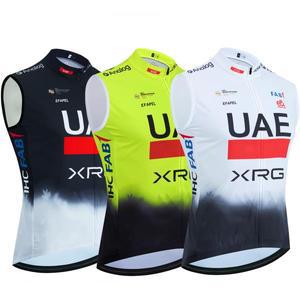 뉴골드 2025 UAE 사이클링 저지 여름 브레이커 남성 자전거 조끼 Maillot Ropa Ciclismo Team Pro Bicycle