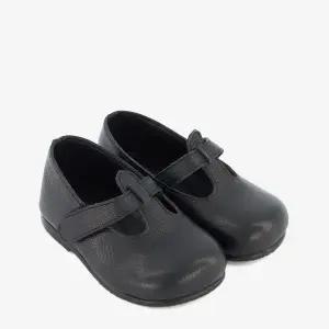 [보리보리/아이들]2301 토들러 소가죽 T Bar 벨크로 메리제인 - 블랙