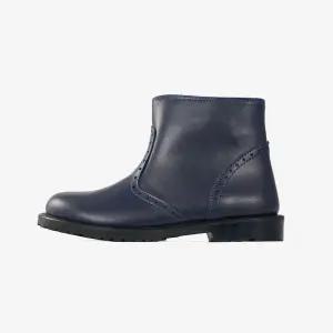 [보리보리/아이들]1508 키즈 & 맘 소가죽 브로그 앵클부츠 - 네이비