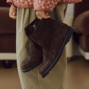 [보리보리/아이들]2508 키즈 & 맘 스웨이드 앵클부츠 - 카카오