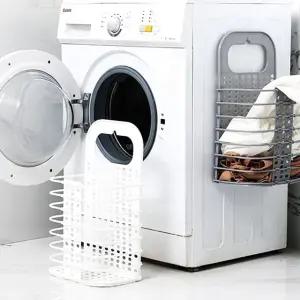 빨래바구니 세탁통 접이식 화이트 폴딩 세탁바구니 (WFGTALC)