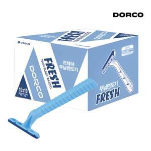 도루코 프레쉬 2중날 일회용면도기 100P 휴대용 대용량 TD706