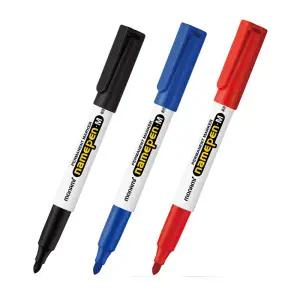 모나미 유성마카 네임펜 (굵은글씨용) M 흑색/청색/적색 (2.0mm) 낱자루