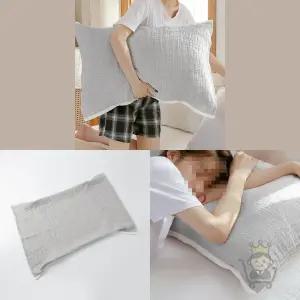 마켓보스 밴딩 순면 베개커버 그레이 베개카바 배겟잎