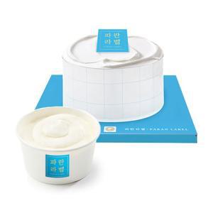 [파리바게뜨] 그릭요거트 선물세트(파란라벨 저당 그릭요거트 케이크+파란라벨 저당 그릭요거트 컵케이크)