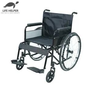 E1 휠체어 접이식 수동 가벼운 경량 펑크없는 통타이어 실내 실외 가정용 병원용 여행용