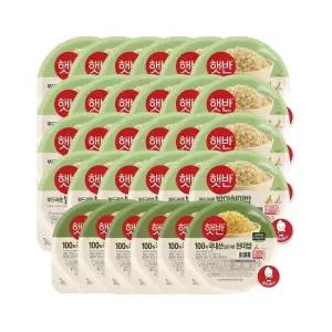 햇반 발아현미밥 한달팩 210g x24개+증정 현미로 지은밥 130g x6개 (총 30개)