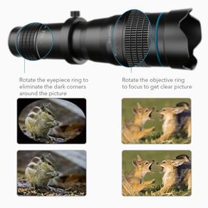 APEXEL APL-JS36XJJ04 HD 36X 금속 단일 튜브 망원경 광학 휴대폰 카메라 렌즈 단안 미니 셀카 삼각대 포함