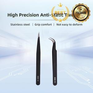 3DSWAY 프린터 정전기 방지 핀셋 도구 세트 하이 팁 곡선 스트레이트 스테인레스 스틸 다기능 니퍼 수리