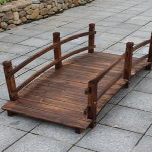 다리 미니 아치형 테라스 카페 전원 공원