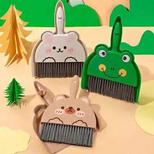 [핏코드]빗자루 쓰레받기 청소도구 미니 빗자루세트 실내 소형 초등학생 현관책상빗자루