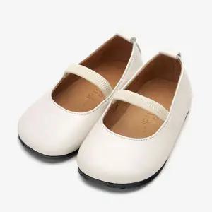 [보리보리/아이들]1706 토들러 소가죽 등고무줄 메리제인 - 아이보리