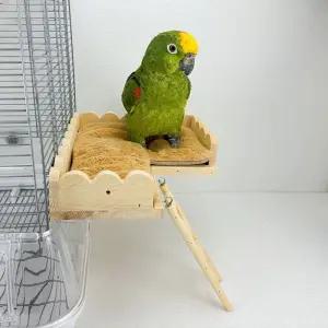 앵무새 둥지 새 소파 해먹 애완 케이지 침대 나무 포치 홀더