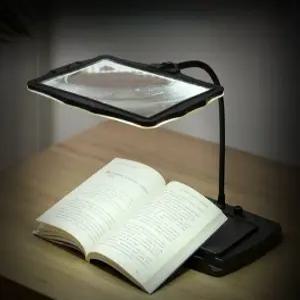 휴대용 LED 독서 확대경 돋보기 대형 책갈피 생활용 독서 지원 기기