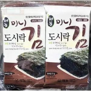 미니 도시락김 10봉 X24 즉석김 밑반찬 일회용김