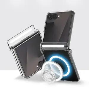 갤럭시Z플립7 마그네틱 힌지보호 맥세이프 클리어 하드 케이스 TC 갤럭시Z플립6 5 FE