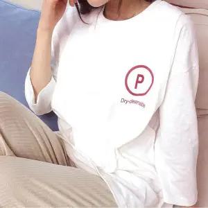 [보리보리/보리맘]슬라브 면 100% 수유티셔츠 반팔 순면 여름 수유복