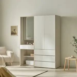 [우아미]루엘 LPM 1400 화장대 3서랍 옷장 세트