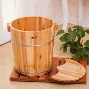 편백나무 족욕통 미니 찜질 족탕기 대야 원목 발목 건강 관리 히노끼 사용