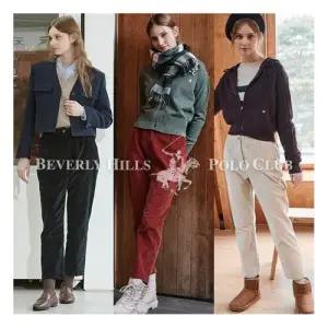 [비버리힐즈클럽]여성 코튼 브러쉬 코듀로이 팬츠 3종_638412