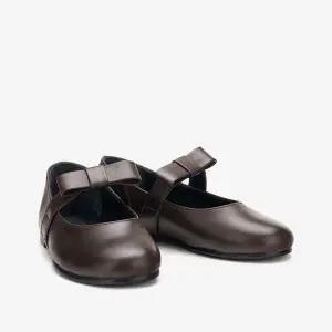 [보리보리/아이들]1701R 키즈 & 맘 소가죽 리본 스트랩 메리제인 - 브라운