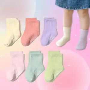 [6족세트] 파스텔 양말 세트 키즈 아동 사계절 남아 여아 유아 미끄럼방지 데일리 삭스
