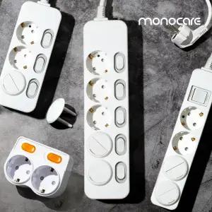 모노케어 안전 멀티탭 멀티콘센트 개별 스위치 접지 전기세절약 과부하 차단 1구 2구 3구 4구 5구 6구