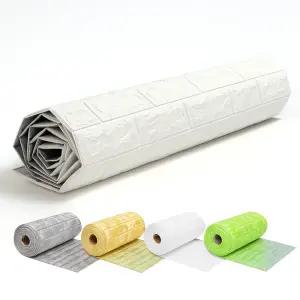 붙이는 셀프인테리어 단열 폼블럭벽지 2.2m 벽돌모양 시트지 필름 접착식 보온 단열 방한 곰팡이 결로방지 방수벽지