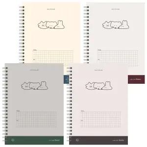 포포팬시 보바 2000 모노 항균 그리드 노트 4권 신학기 라인 노트 연습장 학생 공책 다이어리