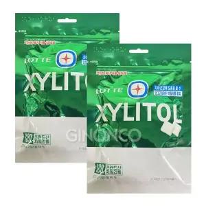 롯데 자일리톨 오리지널 리필 231g x2 대용량 껌 간식 수능 금연 졸음 방지