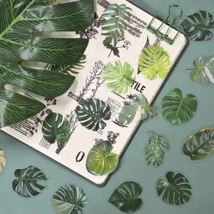 스티커 빈티지 감성 방수 다꾸 나뭇잎 WFHQ8DW