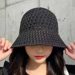 [블루마켓]여성 시원한 모자 펀칭 밀짚 예쁜 벙거지 여자여름모자 썬캡 돌돌이모자 여름돌돌이 오픈모자