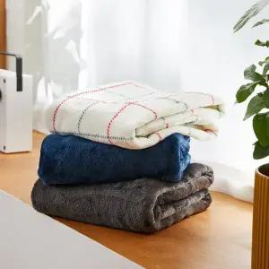 [베네베딩]1+1 베네베딩 5mm 체크 극세사 밍크 담요 블랭킷 75x100