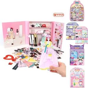 마리와조이의 시크릿옷장(코디놀이 패션인형 자석나라/장난감/옷코디/완구/인형/옷갈아/입히기/인형옷/패션