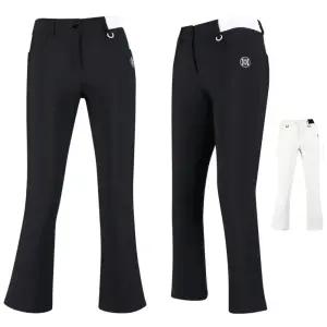 배색 사이드밴드 여자 골프패딩 부츠컷바지 레슨 육십대 편안함 시즌