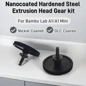 For Bambu Lab 3D Printer A1 Mini  Extruder Gear Kit Nanocoated Hardened Steel Extrusion Head Gear 3D