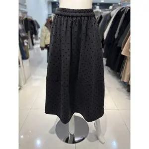 [파프리카](마산점)페미닌.도트 후로킹 기모 풀 개더 롱 스커트/SK4SKC04